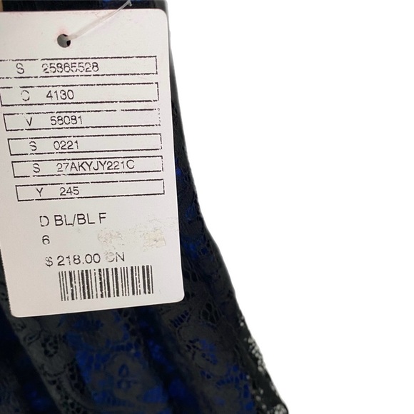 NWT Anthropologie Moulinette Soeurs Sapphire Blue Lace Cocktail Dress Women 6 - Picture 10 of 13